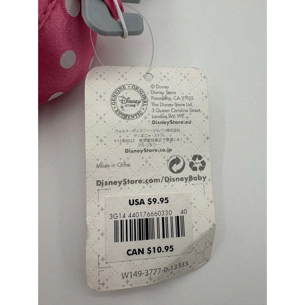 Disney Baby Minnie Mouse Shoes 6-12M Pink Polka Dot Bow Crib Shoes NWT NOS